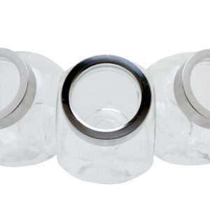 Glass Candy Jar Slanted