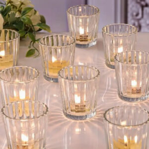 Lined Glass Votive