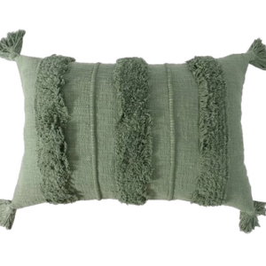 Scatter Cushion Forest Green Tassel