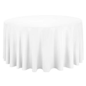 Banquet Table Cloth Round White