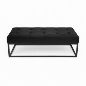 Black Oakland Long Ottoman | Velvet