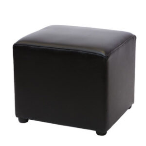 Black Single Square Ottoman - L