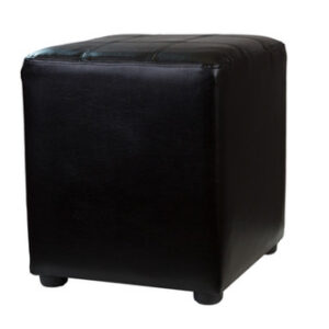 Black Single Square Ottoman - S