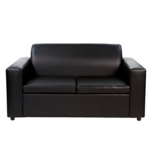 Black Square Two Seater Sofa