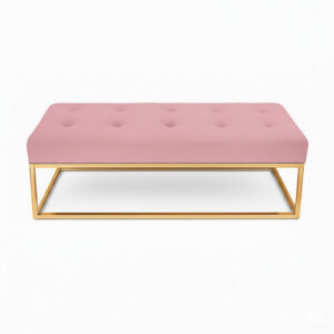 Blush Oakland Long Ottoman | Velvet