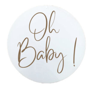 White "Oh Baby" Signage