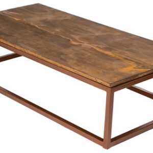 Gold Oakland Coffee Table | Wood Top