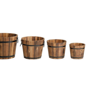 5 Set Wooden Bucket Set