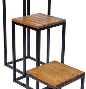Black Oakland Plinth Set (3) | Wood Top