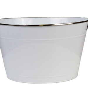 White Oval Ice Bucket