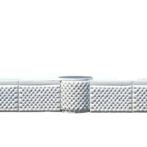 White Padded Bar Counter XL